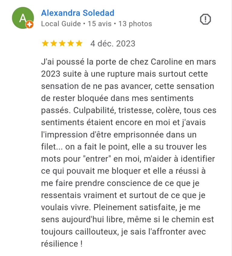 Témoignage programme coaching APAISÉE