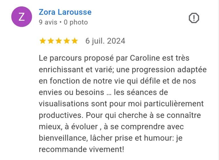 Témoignage programme coaching APAISÉE