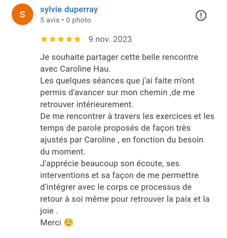 Témoignage programme coaching APAISÉE