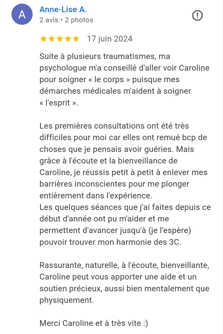 Témoignage programme coaching APAISÉE