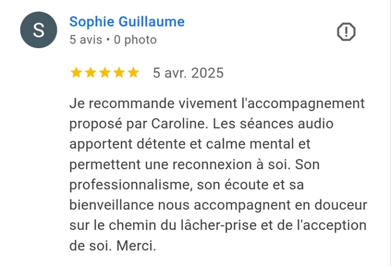 Témoignage programme coaching APAISÉE